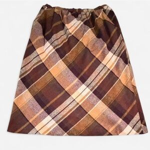 Vintage Leslie Fay “Personal” Brown Plaid Skirt — Size 14 (Fits Modern 10/12)